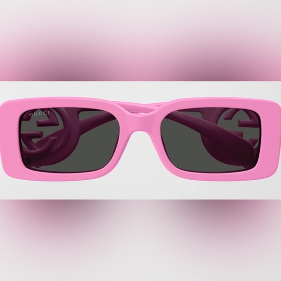 NWT Monochrome GG Rectangle Acetate Sunglasses - Picture 3 of 4